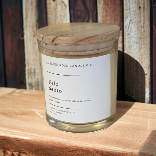Hand Poured 100% Soy Candles - PALO SANTO