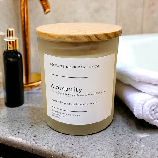 Hand Poured 100% Soy Candles - AMBIGUITY