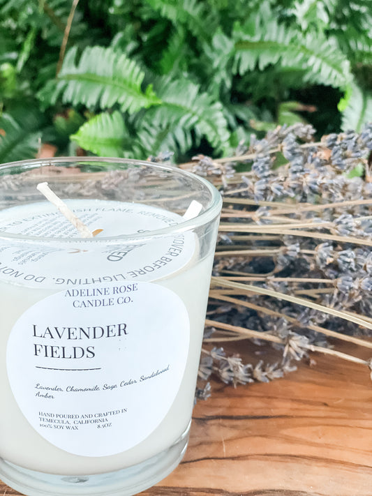 Hand Poured 100% Soy Candles - LAVENDER FIELDS