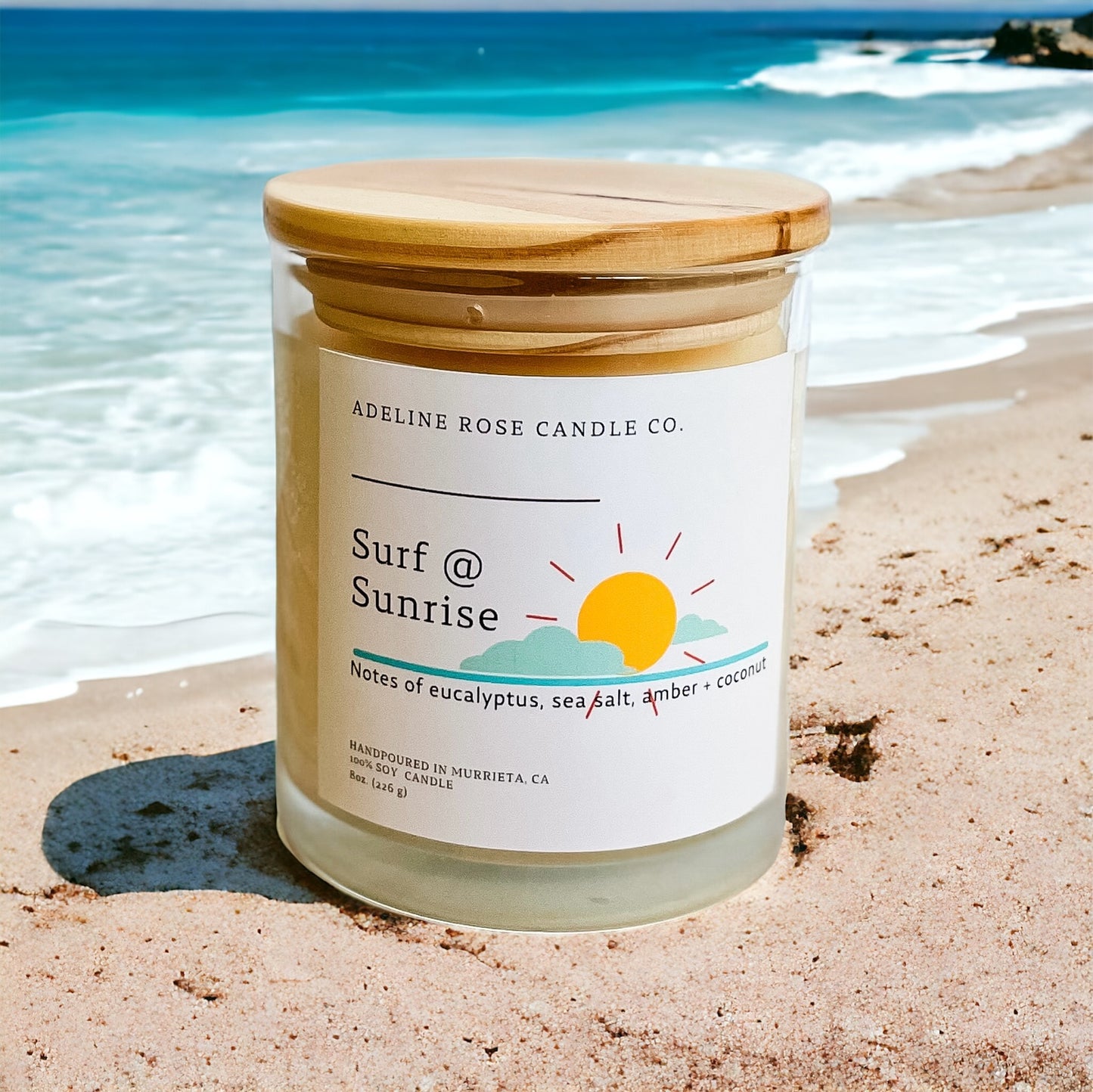 Hand Poured 100% Soy Candles - SURF @ SUNRISE