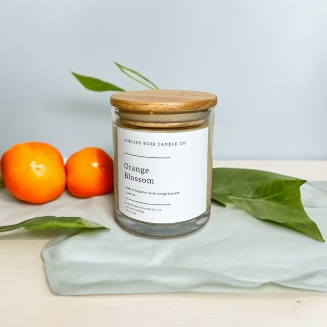 Hand Poured 100% Soy Candles - ORANGE BLOSSOM