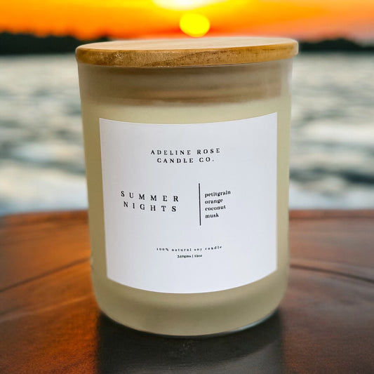 Hand Poured 100% Soy Candles - SUMMER NIGHTS